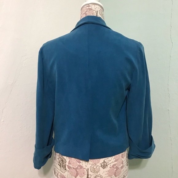 Cartonnier Turquoise One Button Lined Blazer Sz 6 - Picture 3 of 9